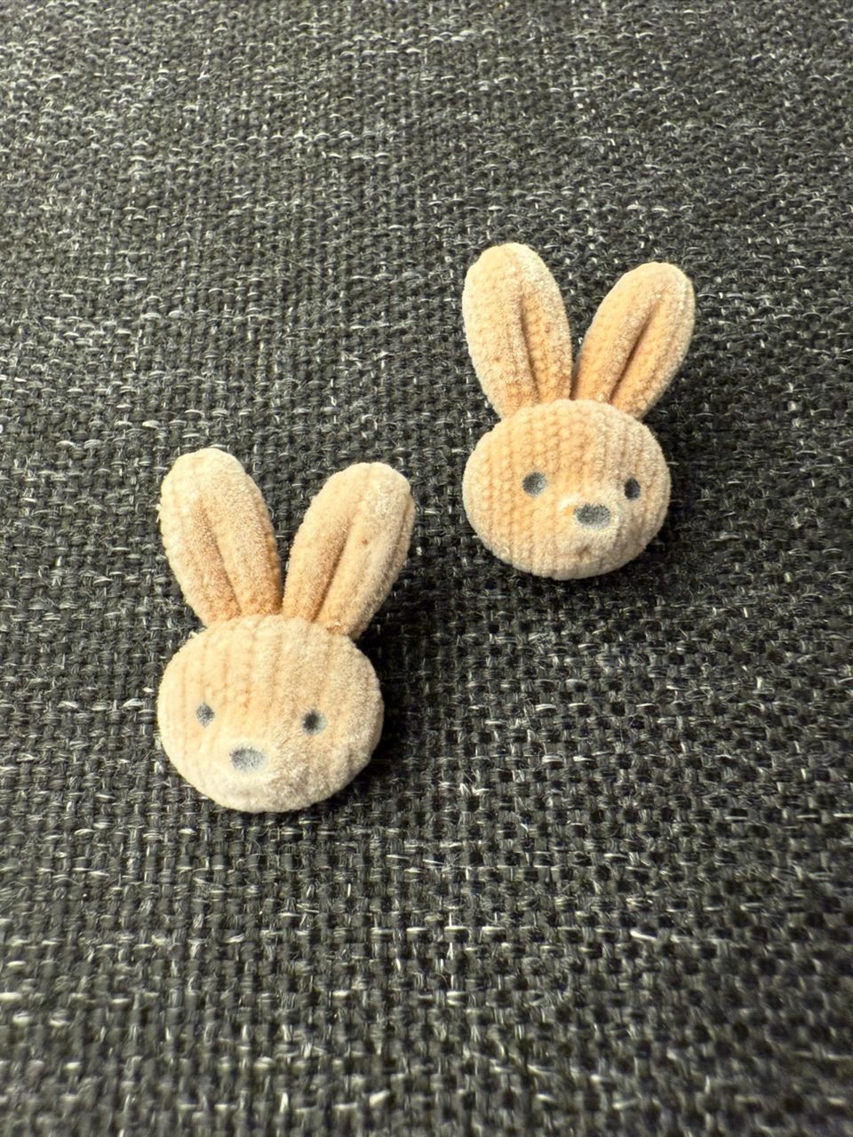 Rabbit velvet earrings