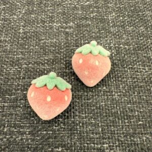 Velvet strawberry earrings