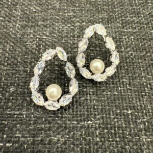 گوشواره طرح جواهر مدل اشک و مروارید